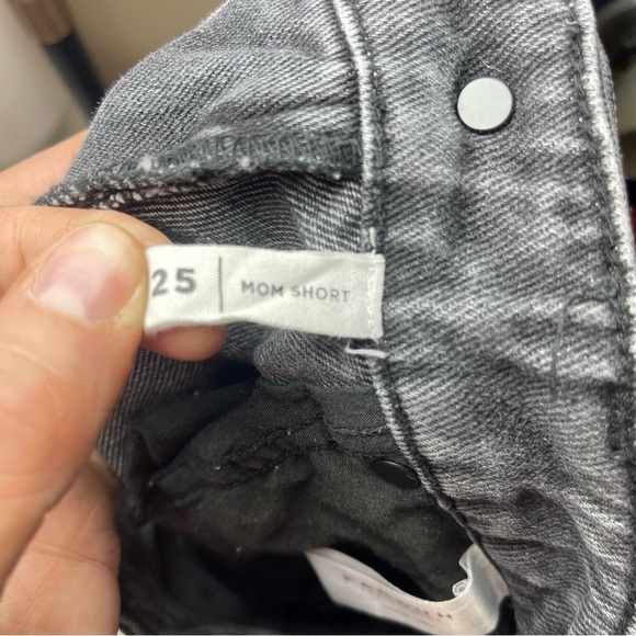 PacSun Gray Jean Shorts Distressed High-Waisted - Picture 6 of 8